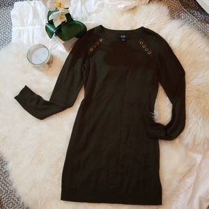 Dark Green Sweater Dress